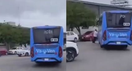 VIDEO: Chofer olvida poner el freno de mano a un camión; termina impactando contra un auto