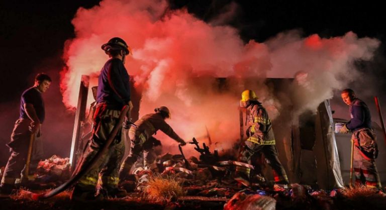 Incendio en carretera de Sonora moviliza a las autoridades. Foto: Facebook