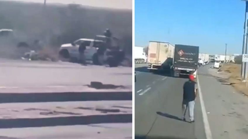 Se registra enfrentamiento armado en autopista Monterrey-Nuevo Laredo; habría un muerto