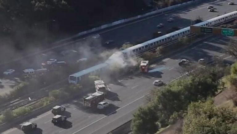 Descarrilamiento e incendio de tren en San Francisco deja lesiones menores y disrupción en el servicio