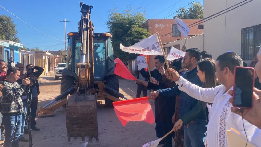 Ciudad Obregón: Dan banderazo de arranque de obra en la colonia Miravalle