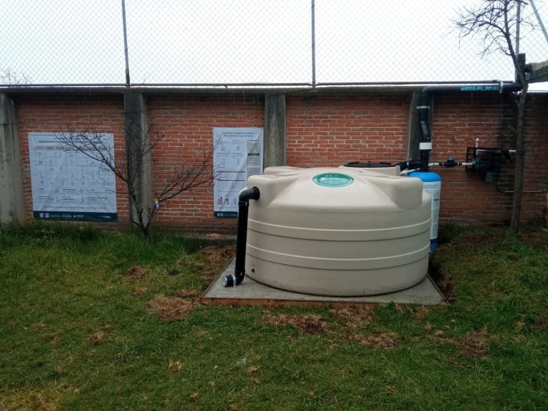 Cosecha de lluvias en Milpa Alta