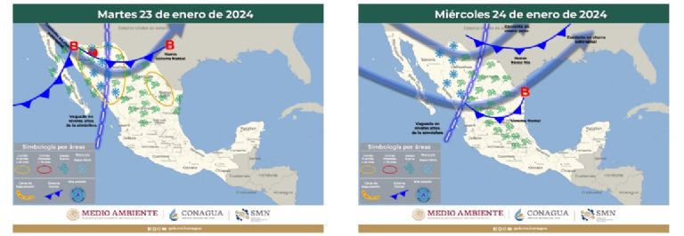 Pronóstico del clima para la siguiente semana. Foto: Conagua