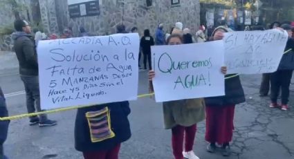 Pobladores de San Bartolo Ameyalco exigen agua y bloquean el Desierto de los Leones