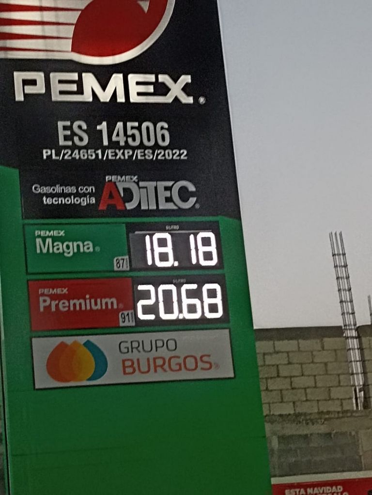Precio de la Gasolina en México 14 de marzo