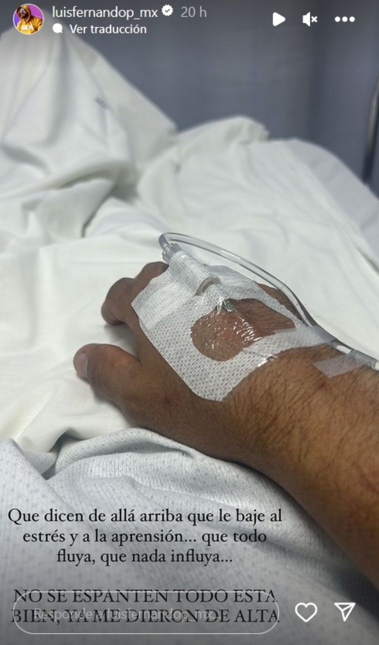 Luis Fernanod Peña es hospitalizado