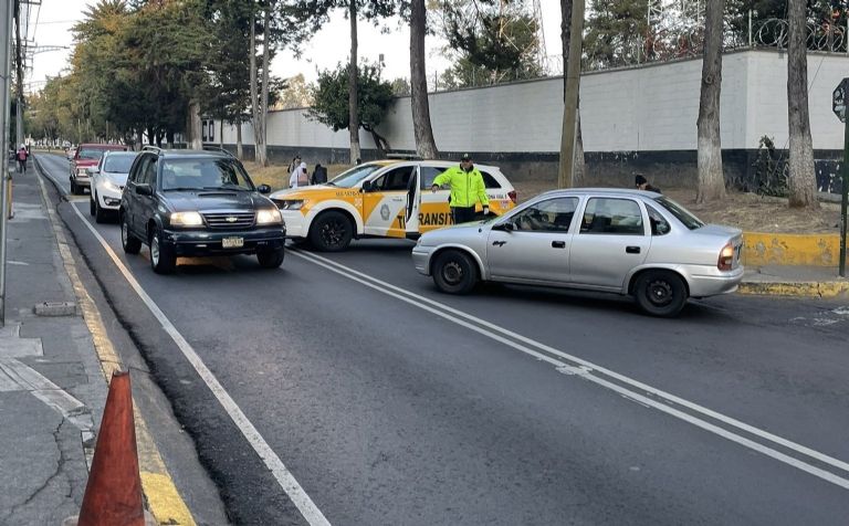 Bloqueo por falta de agua en Desierto de los Leones