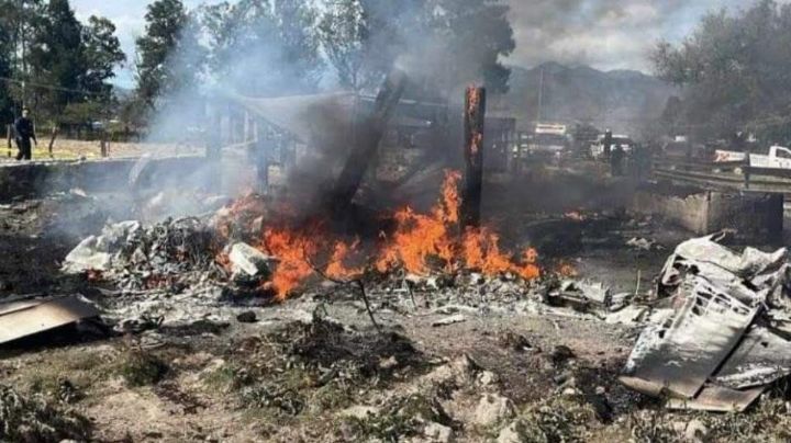 VIDEO: Avioneta se desploma y el incendio mueren 4 personas en Tepic, Nayarit