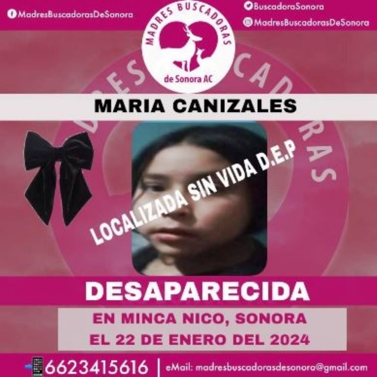 Hallan a menor de edad muerta en Hermosillo. Foto: Facebook