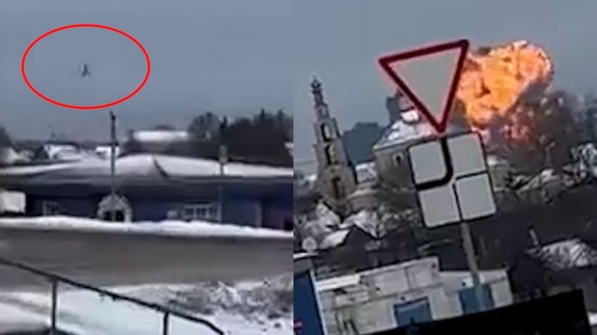 FUERTES IMÁGENES: Avión ruso se estrella en Ucrania; reportan la muerte de 74 personas