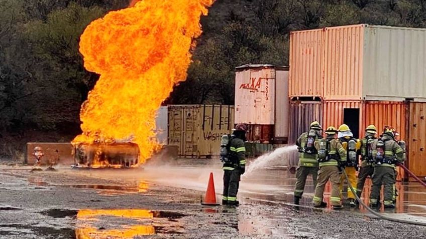 Bomberos de Guaymas se capacitan en Estados Unidos para atender incidentes de gas