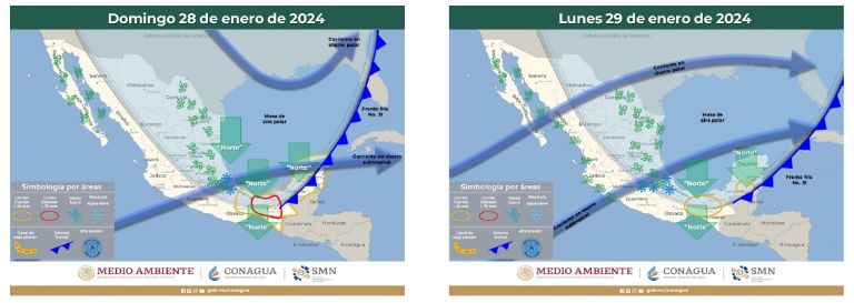 Nuevo Frente Frío llega a México. Foto: Conagua