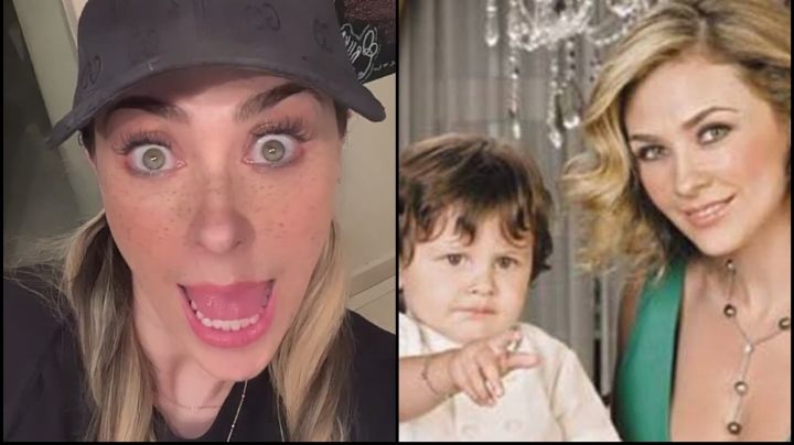 Aracely Arámbula se anima a mostrar el rostro de su hijo mayor en plena transmisión en vivo