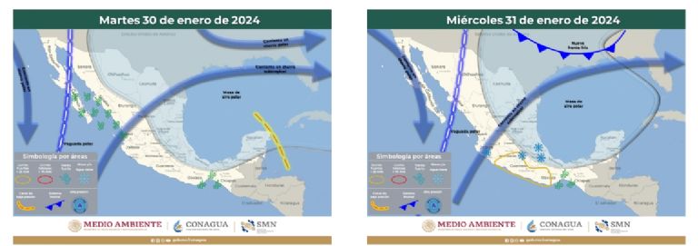 Pronóstico del clima para la siguiente semana. Foto: Conagua