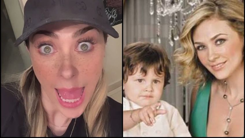Aracely Arámbula se anima a mostrar el rostro de su hijo mayor en plena transmisión en vivo