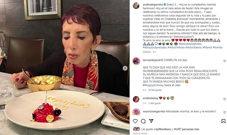 Andrea Legarreta vive triste inicio de año