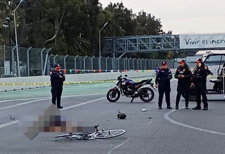 Ciclista muerto en el Hermanos Rodríguez