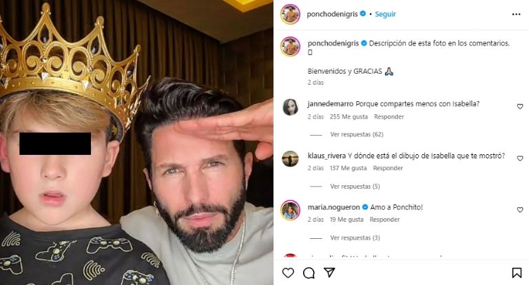 Poncho de Nigris y su hijo