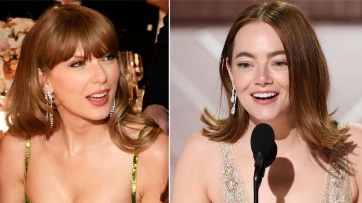 "Qué imbé...": Emma Stone así reacciona a burlas hacía Taylor Swift en los Golden Globes