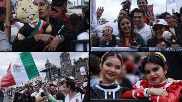 Globos, baile y peluches: Así luce el Zócalo en el primer evento de Sheinbaum presidenta