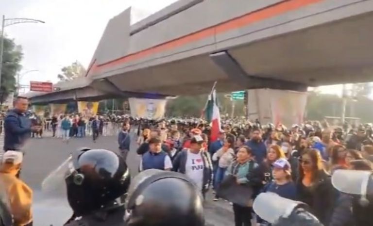 Manifestantes se pelean en la Cámara de DIputados