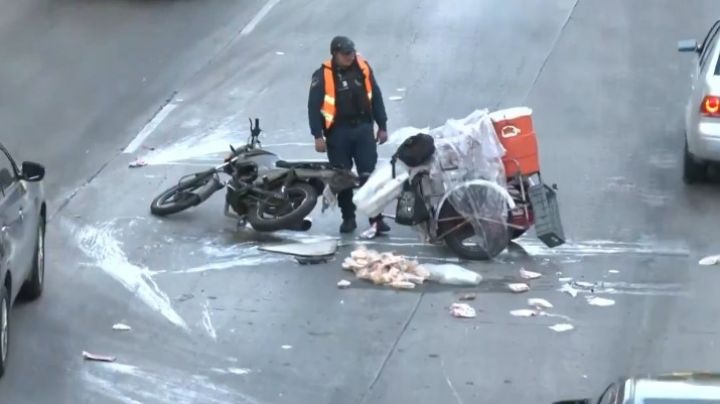 Caos en Circuito Interior: Conductor atropella a vendedor de café y destruye su producto