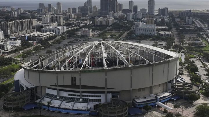 ‘Milton’ se lleva el techo del Tropicana Field, casa de los Tampa Bay Rays