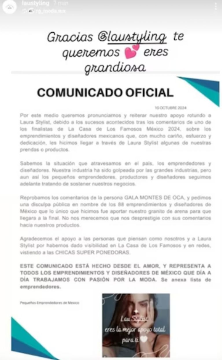 Lau Stylist comparte comunicado y luego lo elimina; sería falso