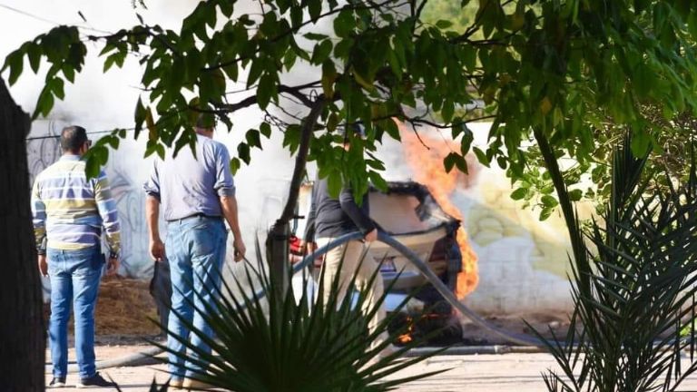 Incendiaron una camioneta durante jornada violenta en SLRC