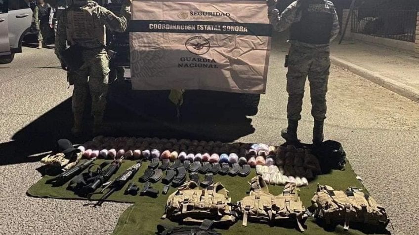 Dan duro golpe al crimen organizado en Sonora: Detienen a sicarios y aseguran armamento