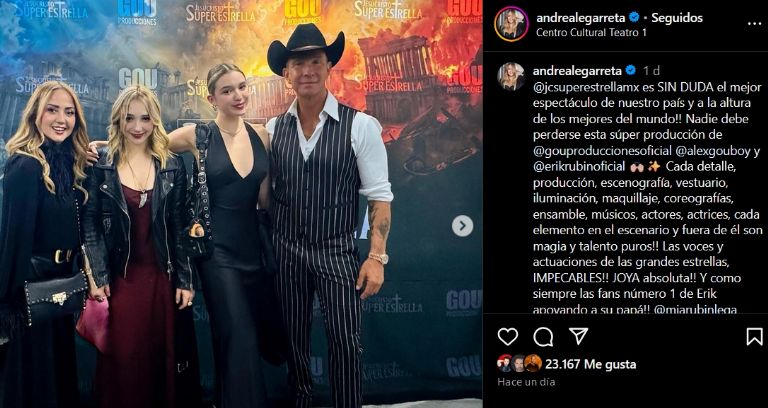 Andrea Legarreta manda conmovedor mensaje a Erik Rubín