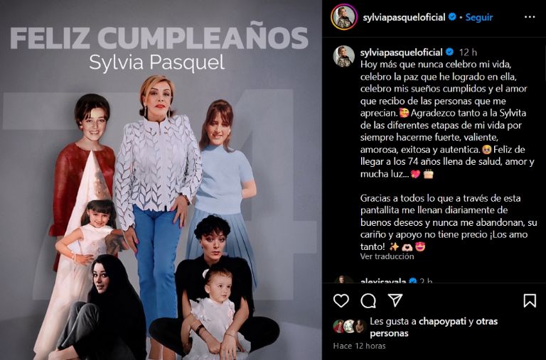 Sylvia Pasquel celebra su cumpleaños número 74
