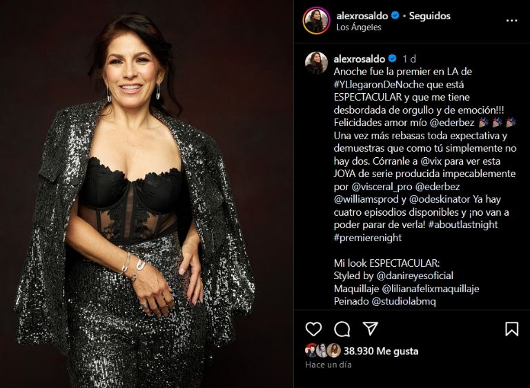Alessandra Rosaldo celebra a Eugenio Derbez con 'Y Llegaron de Noche'
