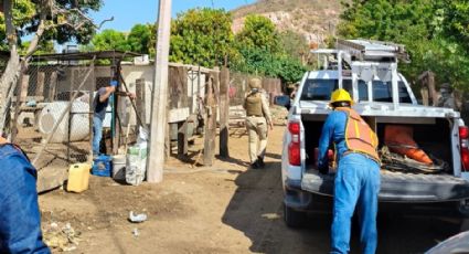 CFE elimina 'diablitos' en Empalme y Guaymas; elementos de Sedena apoya a trabajadores