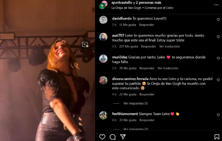 Fans muestran su apoyo a Leire Martínez