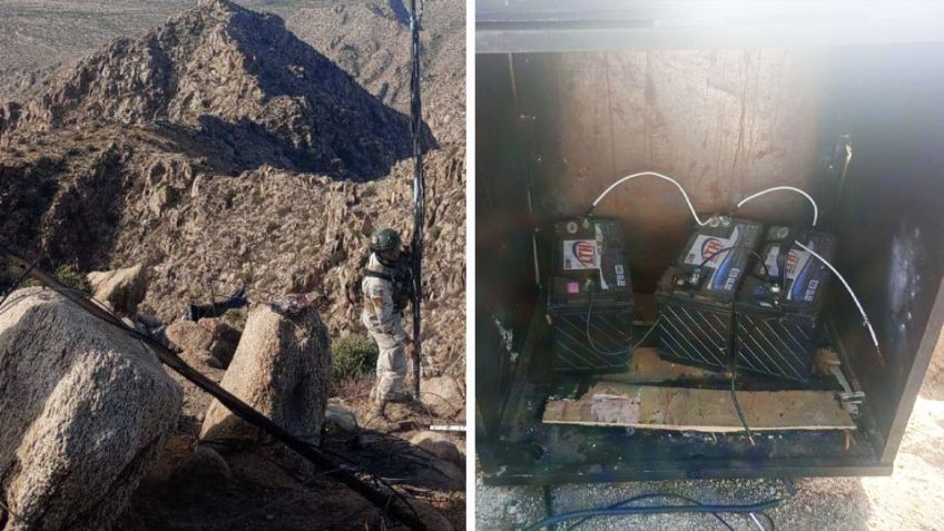 Destruyen campamento de grupo criminal en cerro de Sonoyta; tenía antena de comunicación