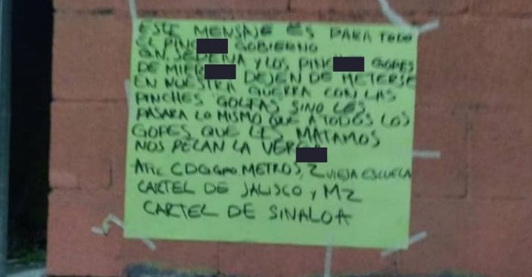 Esta fue el narcomensaje que se encontró en Nuevo Laredo