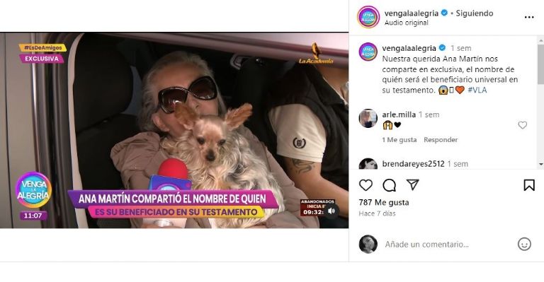 Ana Martin revela su últim voluntad