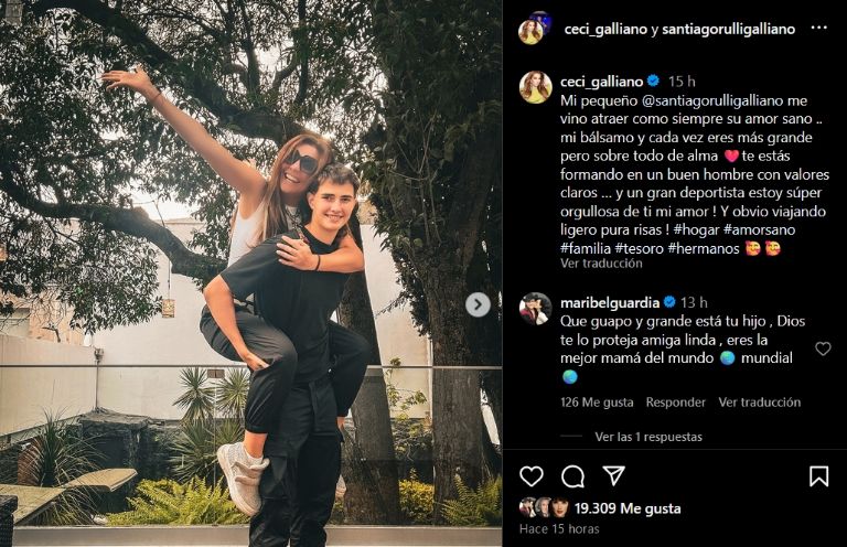 Cecilia Galliano le envía conmovedor mensaje a su hijo