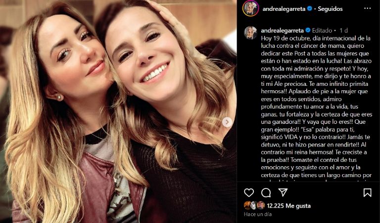Andrea Legarreta envía poderoso mensaje el Día Internacional Contra La Lucha del Cáncer de Mama