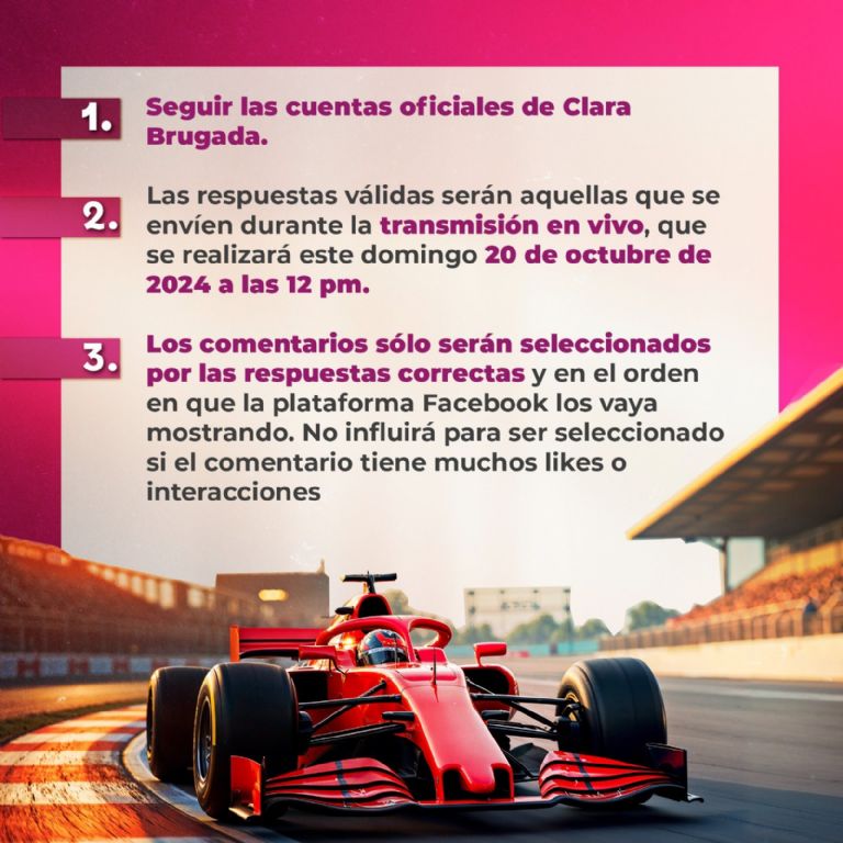 Clara Brugada regala boletos para la F1