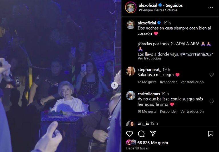 Doña Cuquita visita a Alejandro Fernández en concierto de Guadalajara