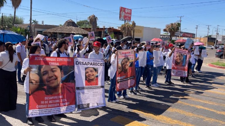 Manifestaciones por desaparición de Jesús Enrique se intensifican en Cajeme