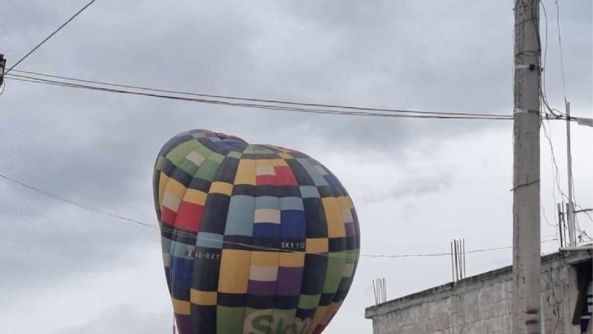 VIDEO: Aterrizan de emergencia tres globos aerostáticos en Acolman y Teotihuacán