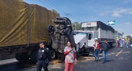 Reportan fatal accidente en la autopista México-Puebla; una persona prensada