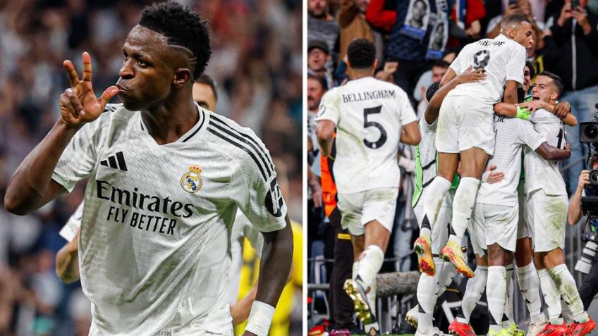Con Vinicius en plan grande, el Real Madrid remonta y golea en la Champions League