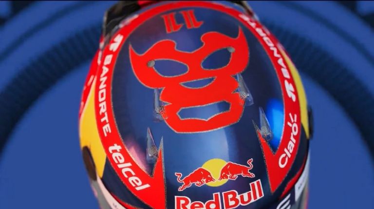 Casco de Sergio Pérez en México