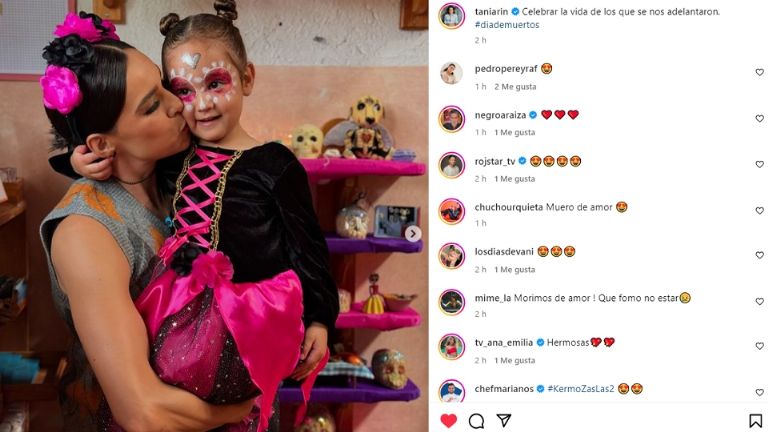 Tania Rincón estuvo en el festival de sus hijos