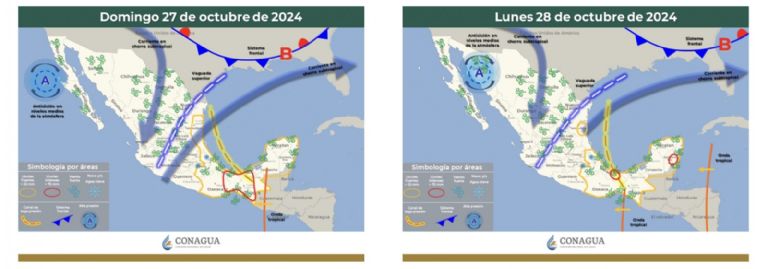 Pronóstico del clima para el fin de semana. Foto: Conagua
