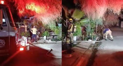 Se registra fuerte incendio en casa de Cajeme; vecinos acuden con cubetas a apagarlo